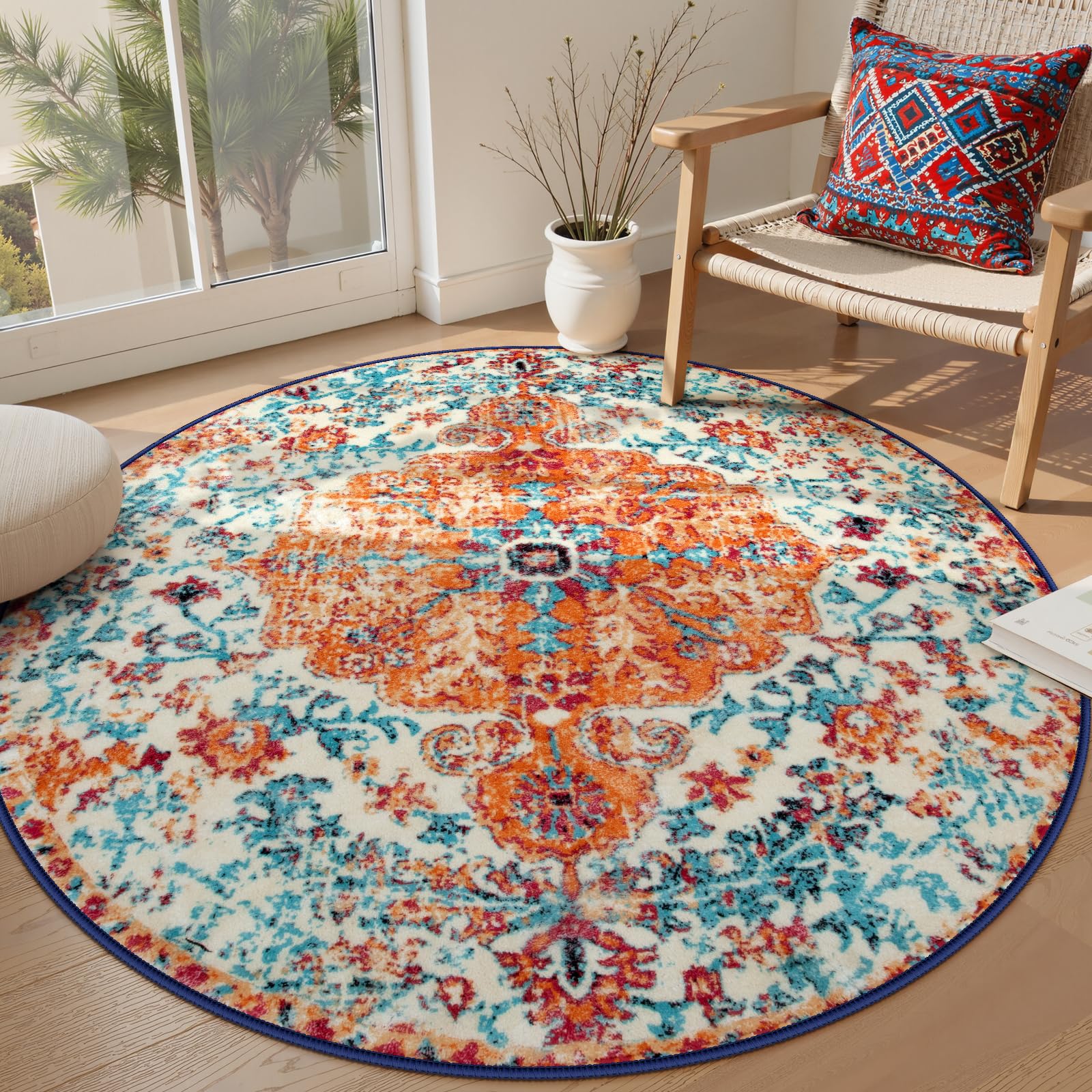 Amazon.com: Lahome Washable Round Rugs 5'3